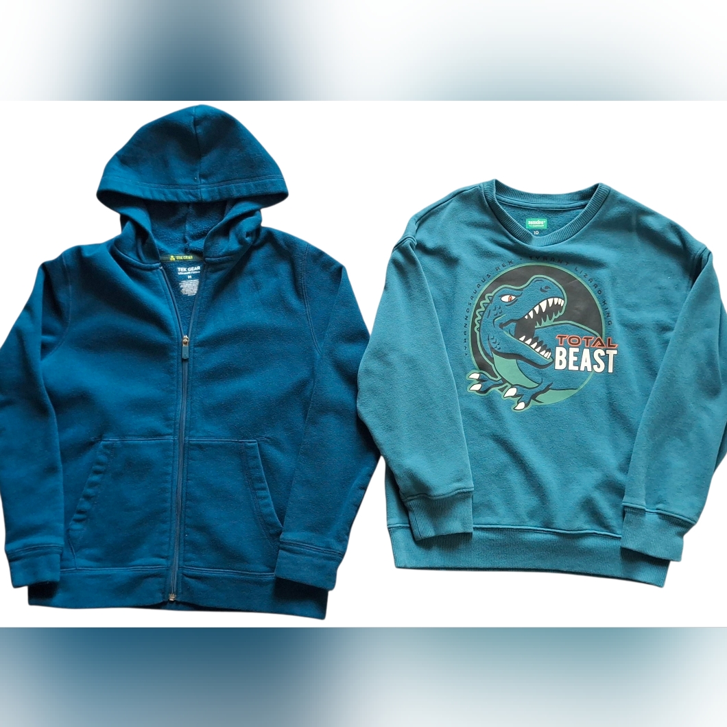 Boys Winter Hoodie Fleece Jacket And Pullover Coat Size M